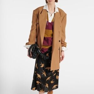 Dries Van Noten Top Cotton Blend Colorblock Sweatshirt Sz M